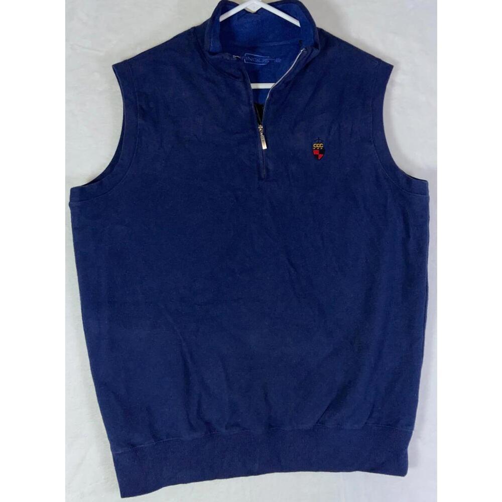 Carnoustie Mens Golf Vest 1/4 Zip Medium Lined Windbreaker Columbus Country Club